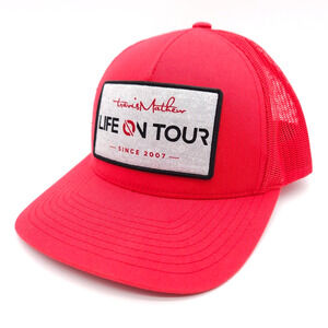Travis Mathews Life On Tour Red Adjustable Golf Hat Snapback Mesh Baseball Cap‎